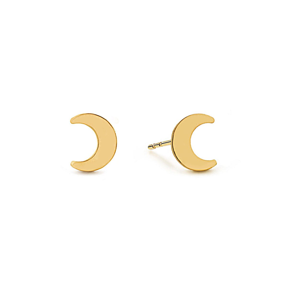 Crescent Moon Studs