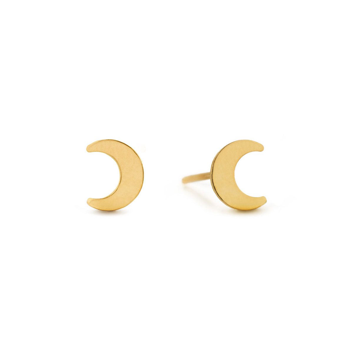 Crescent Moon Studs