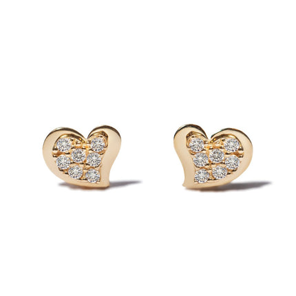 Mini Pavé Heart Studs