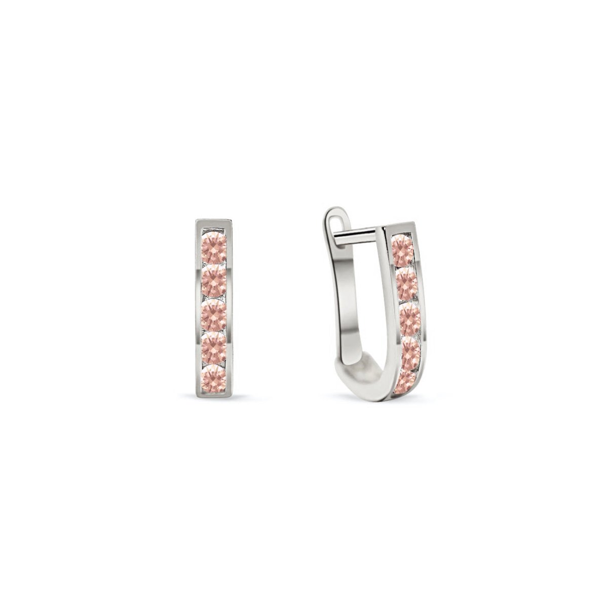 Birthstone U Huggies Pink Sapphire