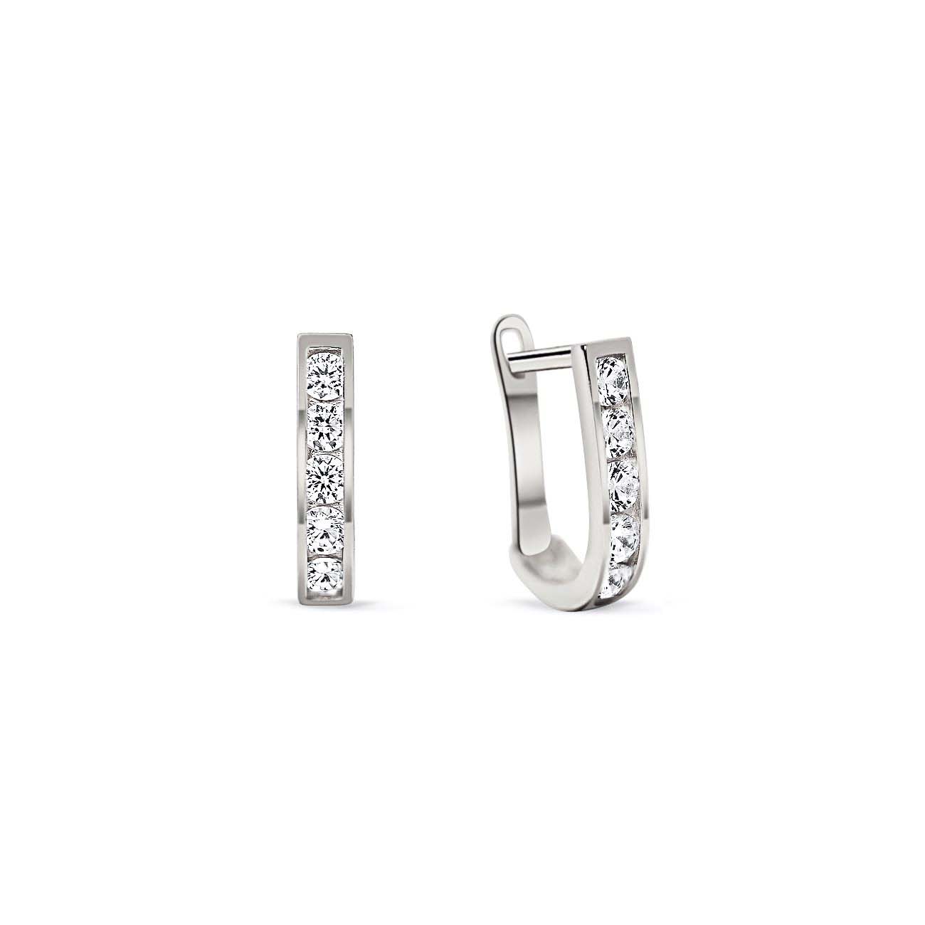 Birthstone U Huggies White Zirconia