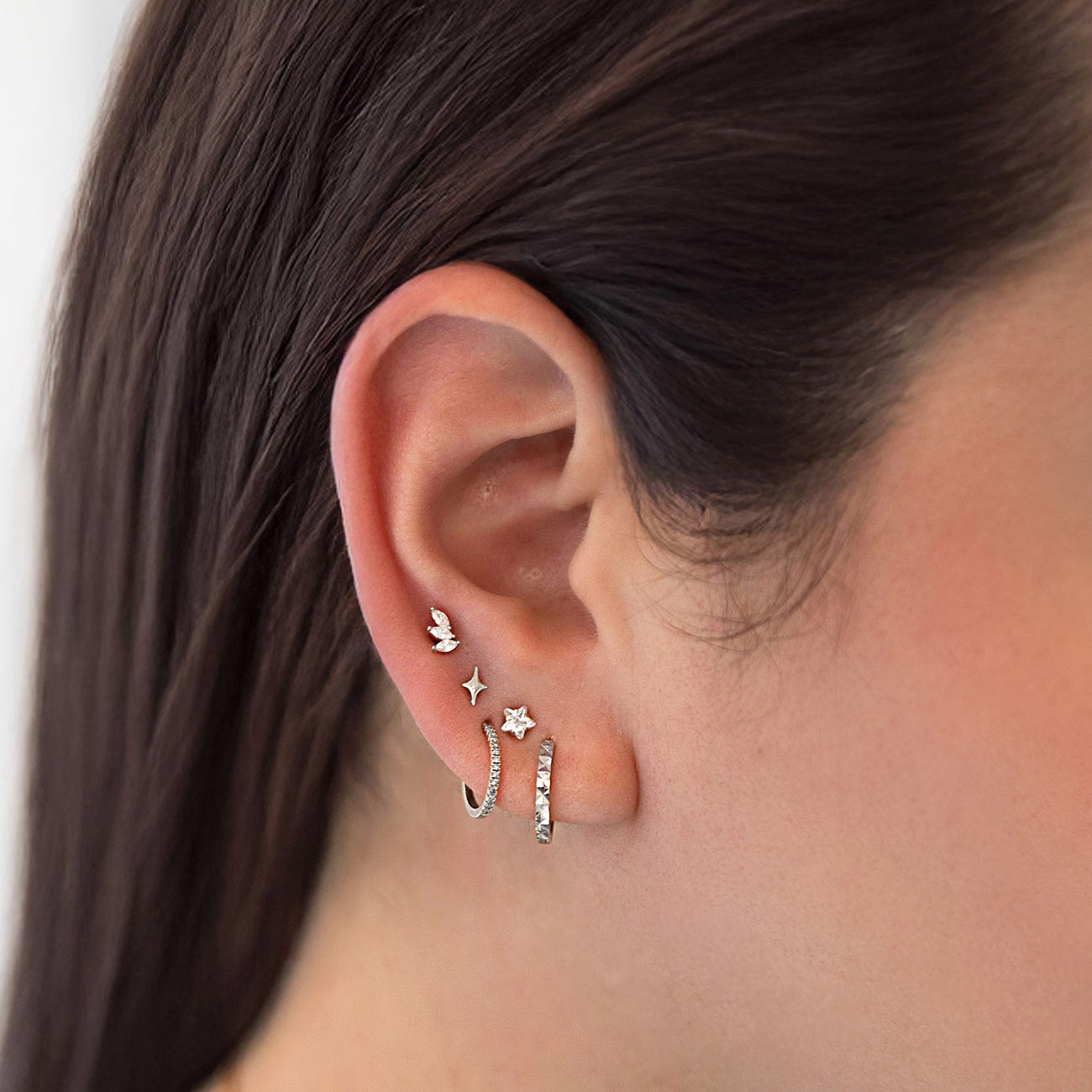 Tiny Marquise Curve Stud