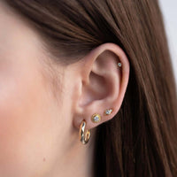 Tiny Crystal Bead Halo Studs