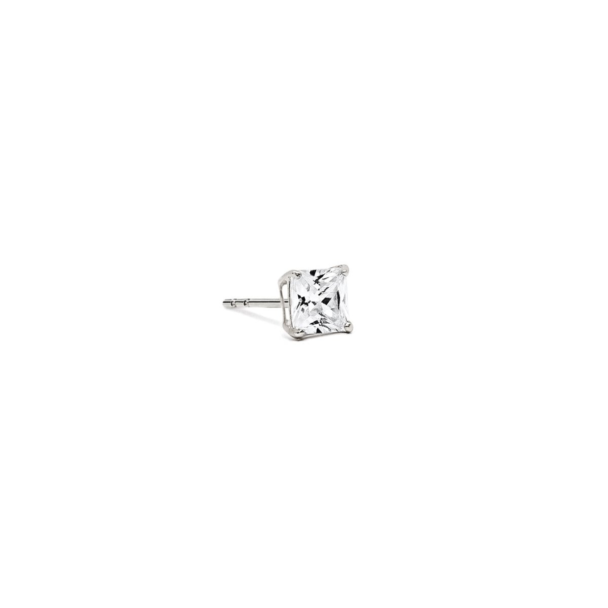 Princess Cut Single Stud