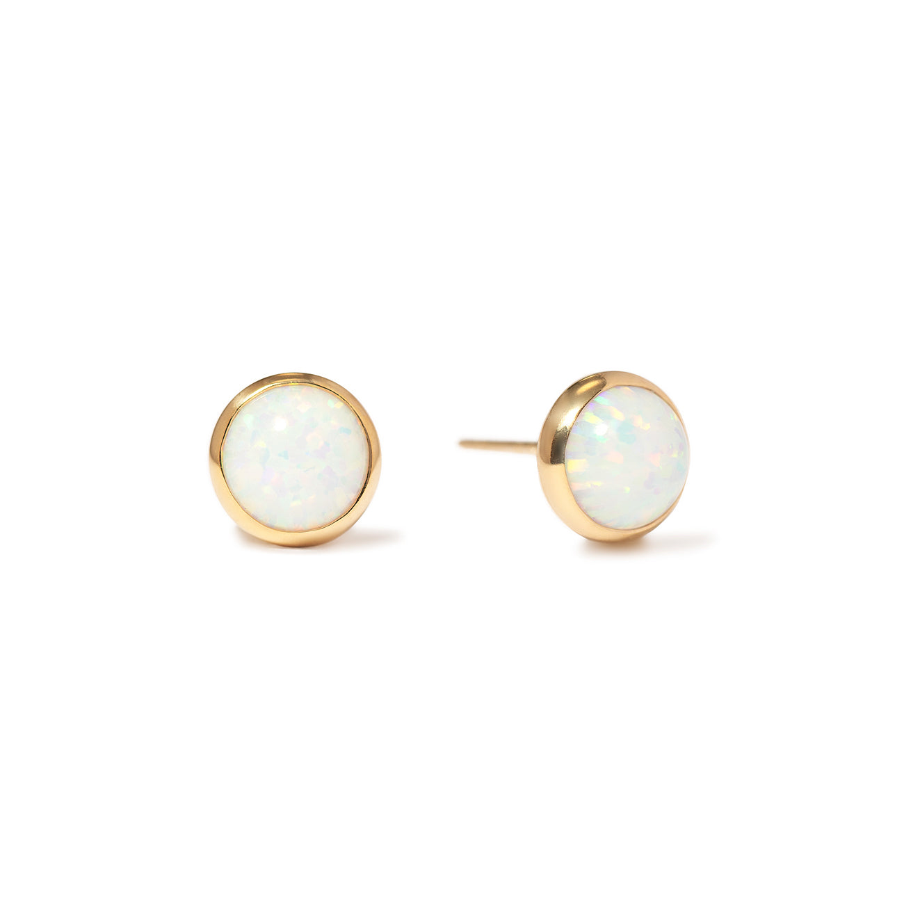 Opal Cabochon Studs