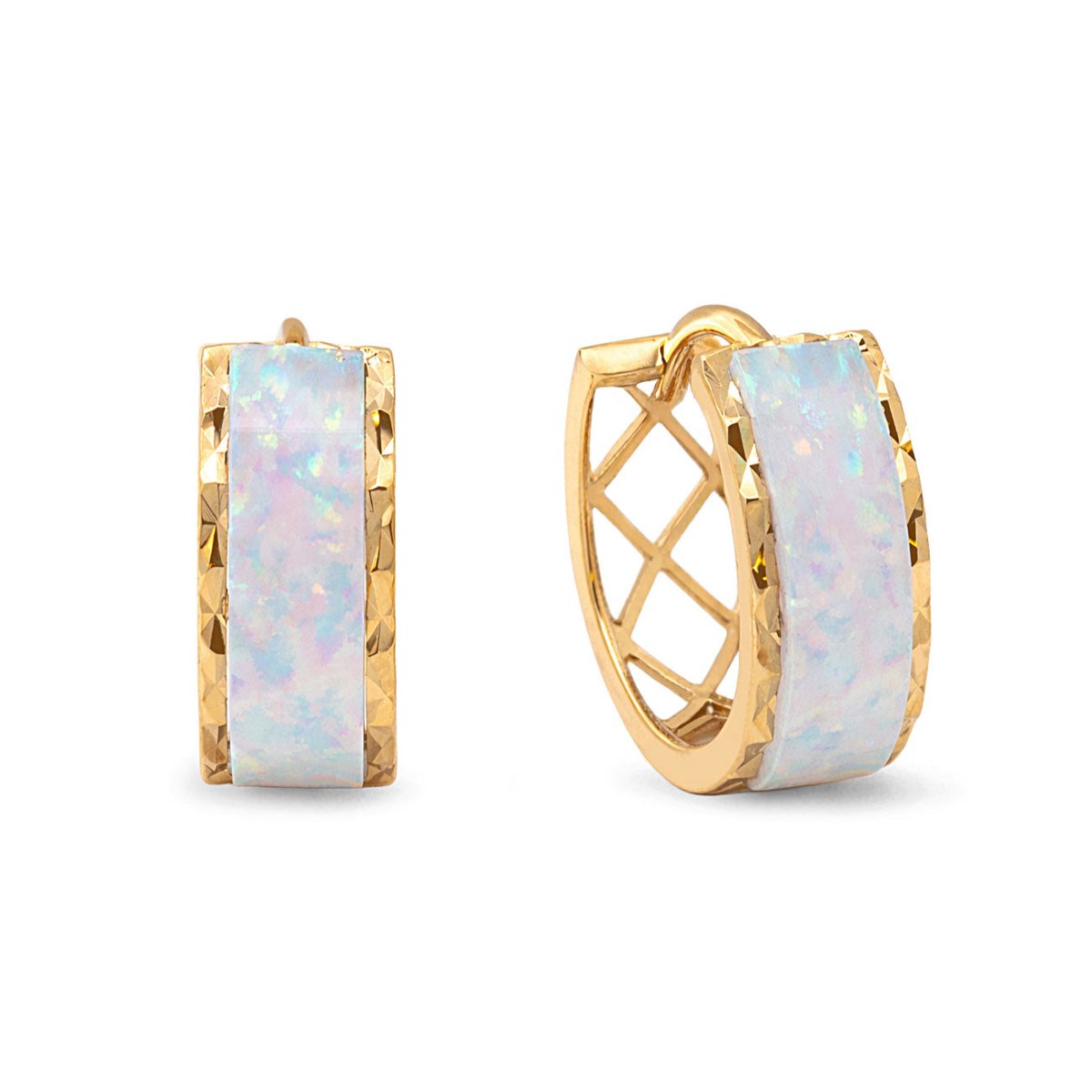 Chunky Opal Mini Hoops