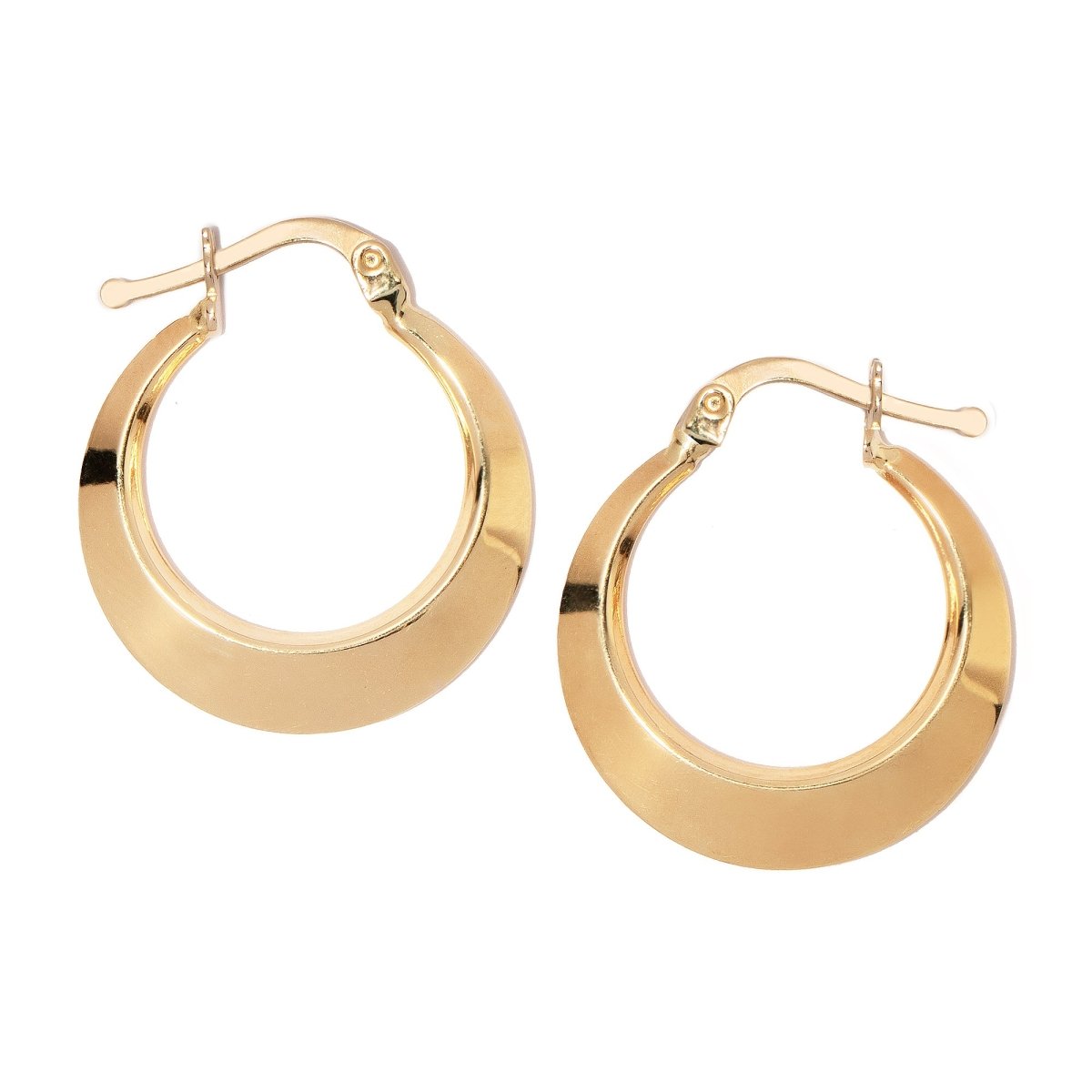 Thin Beveled Edge Hoops