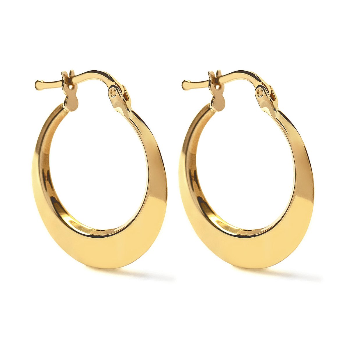 Thin Beveled Edge Hoops