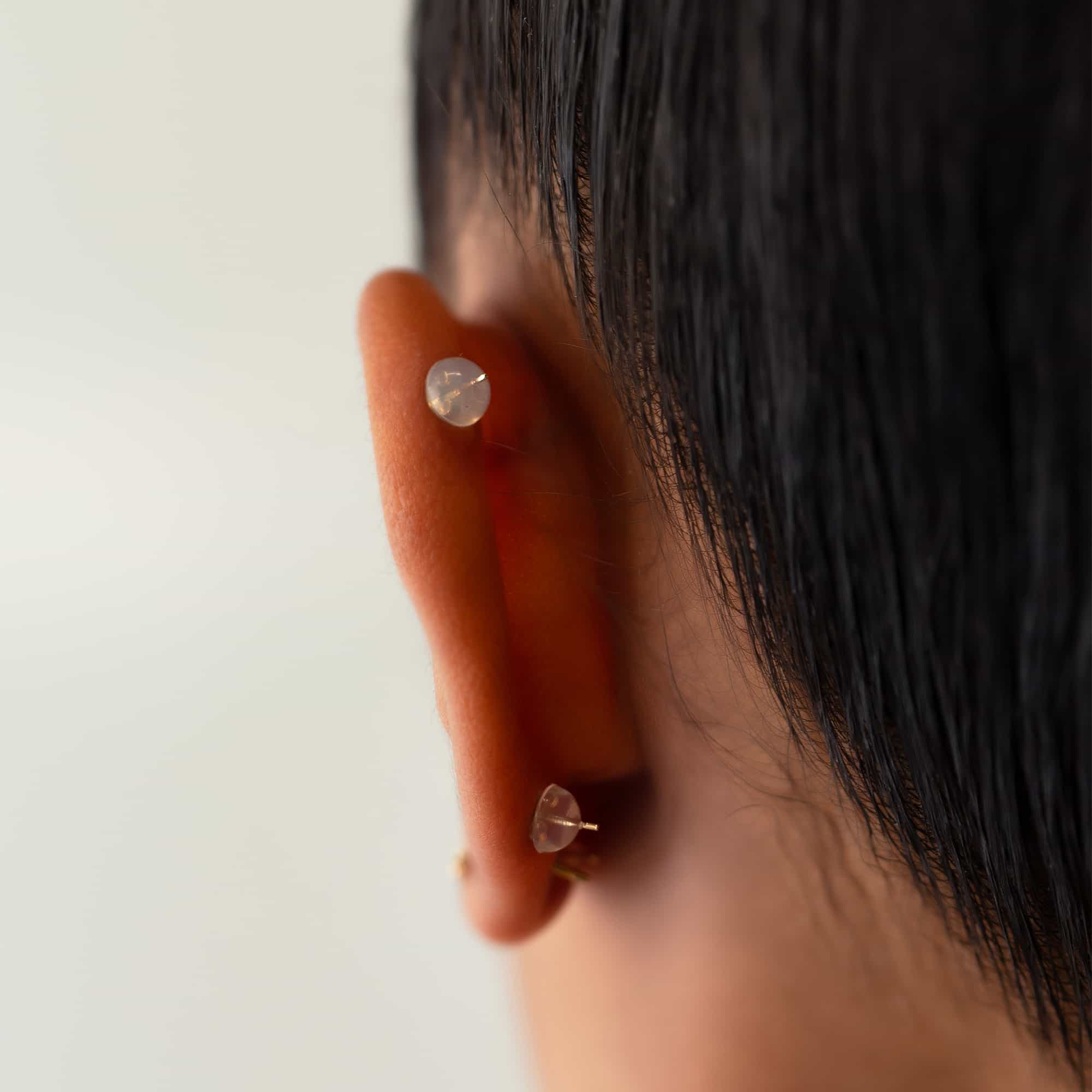 BULK 100 Pcs Silicone Rubber Earring Backs, Clear Earring Backs