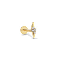 Tiny Lightning Pavé Flat Stud