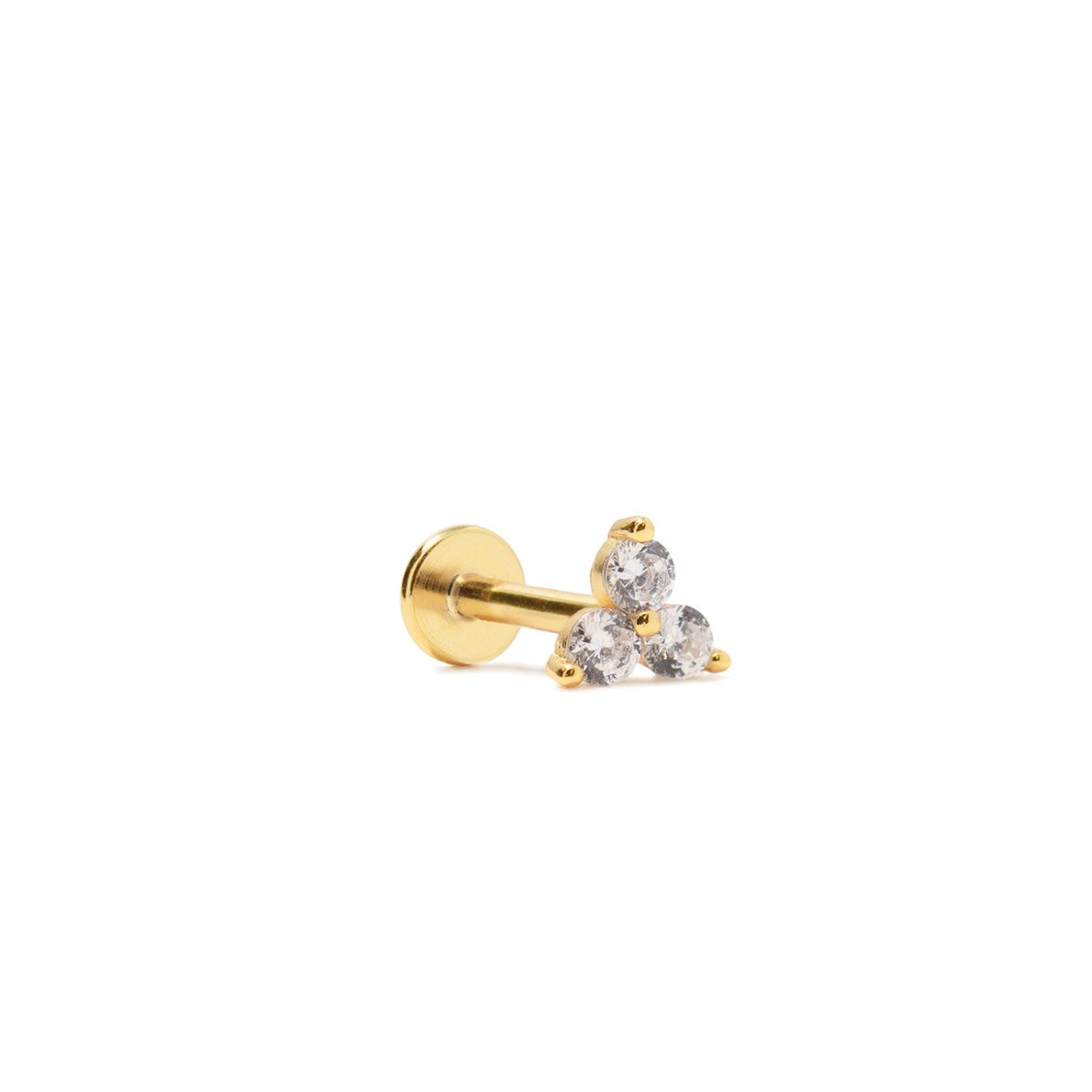 Clover Pavé Flat Back Stud