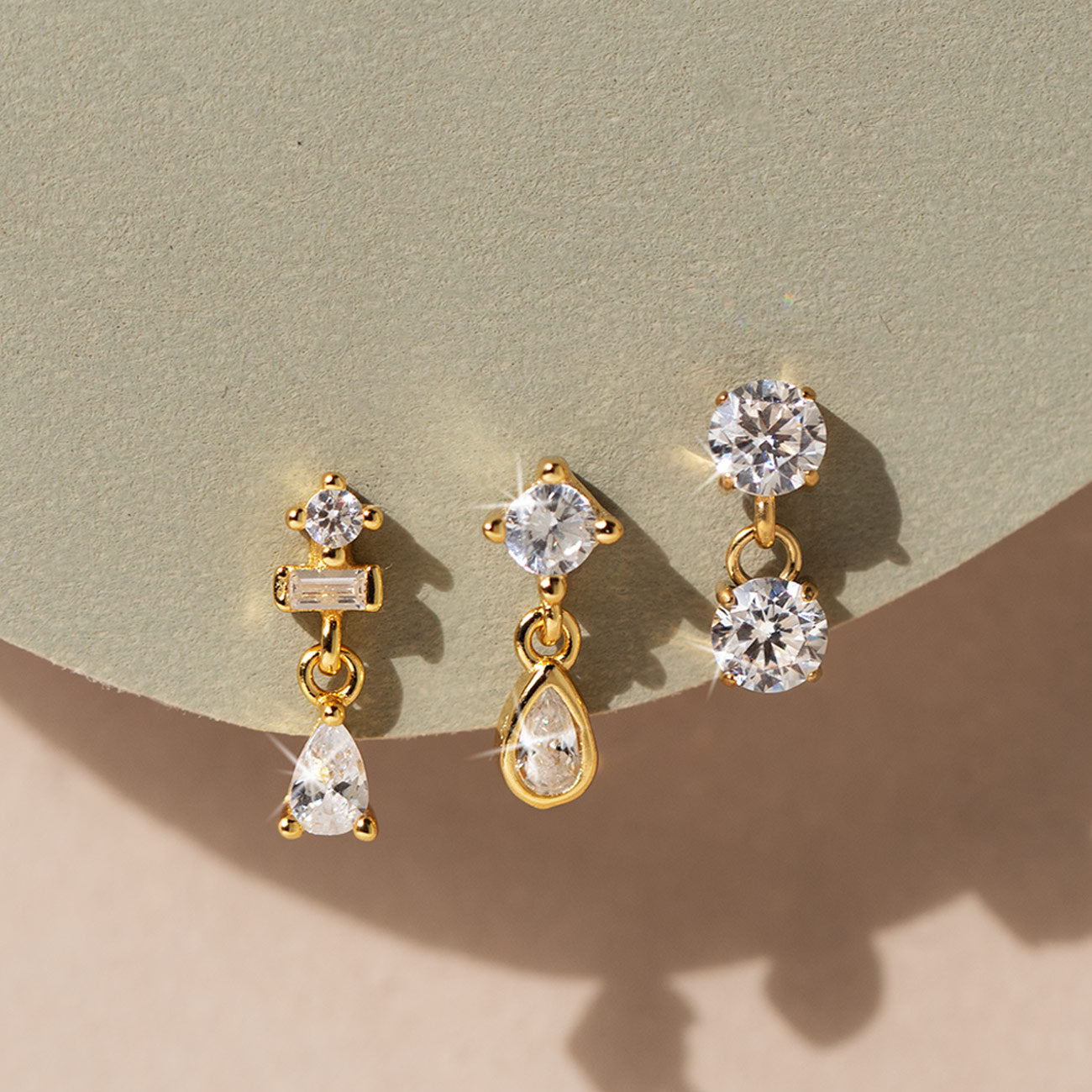 Flat back dangle stud earrings by AMYO designed for helix piercings