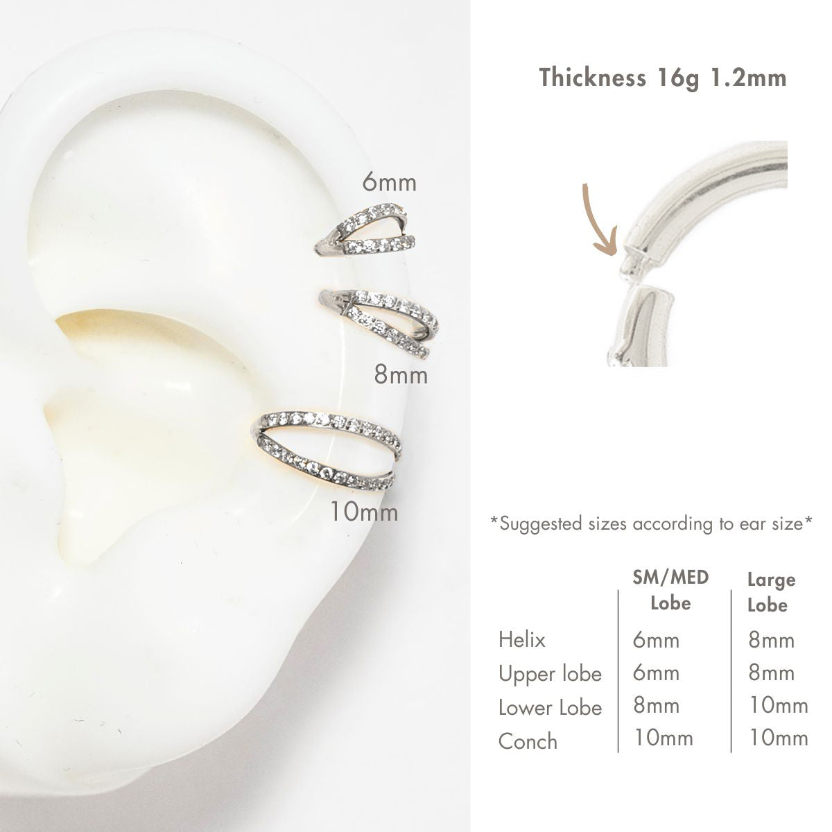 Double Pavé Hoop Earring