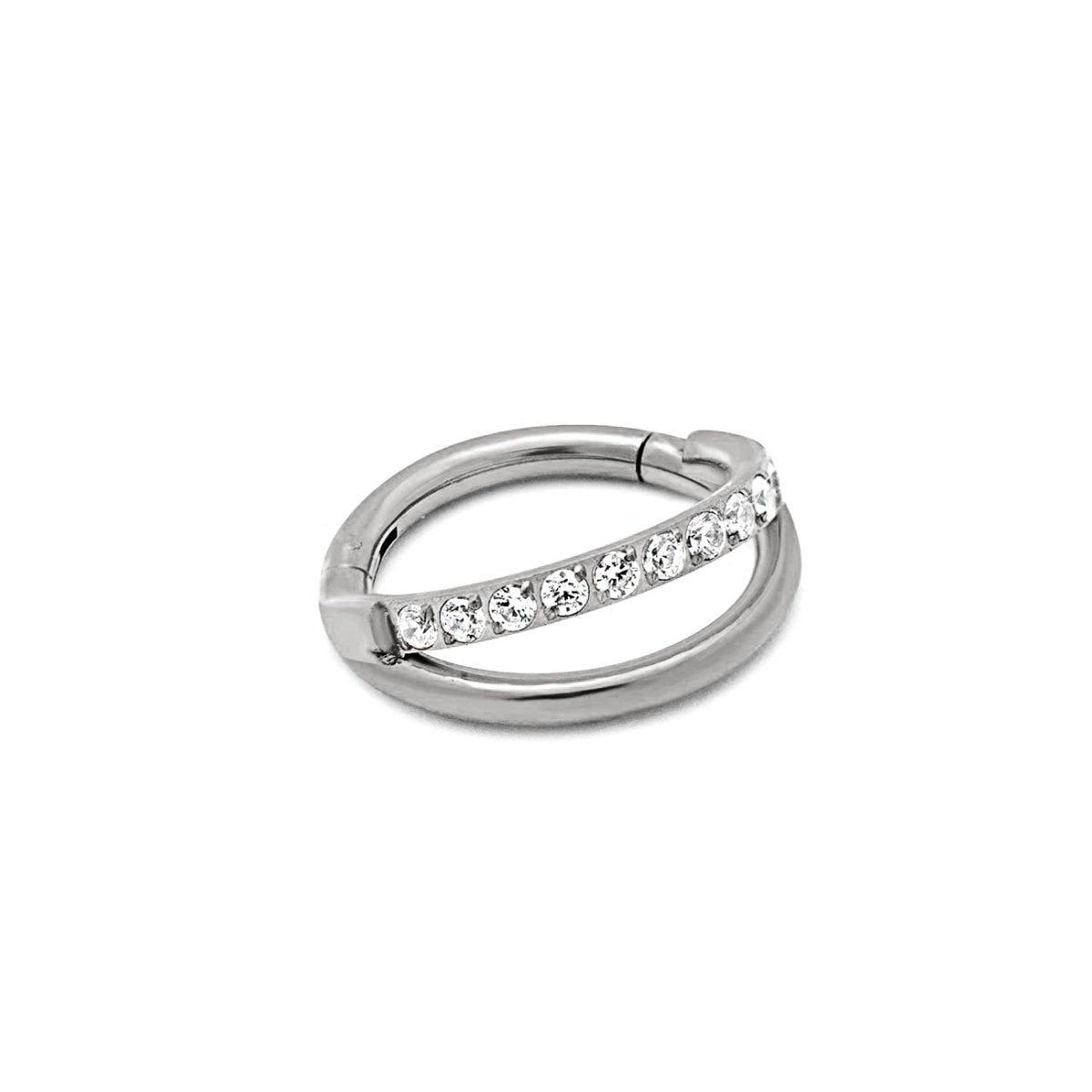 Pavé and Hoop Single Earring