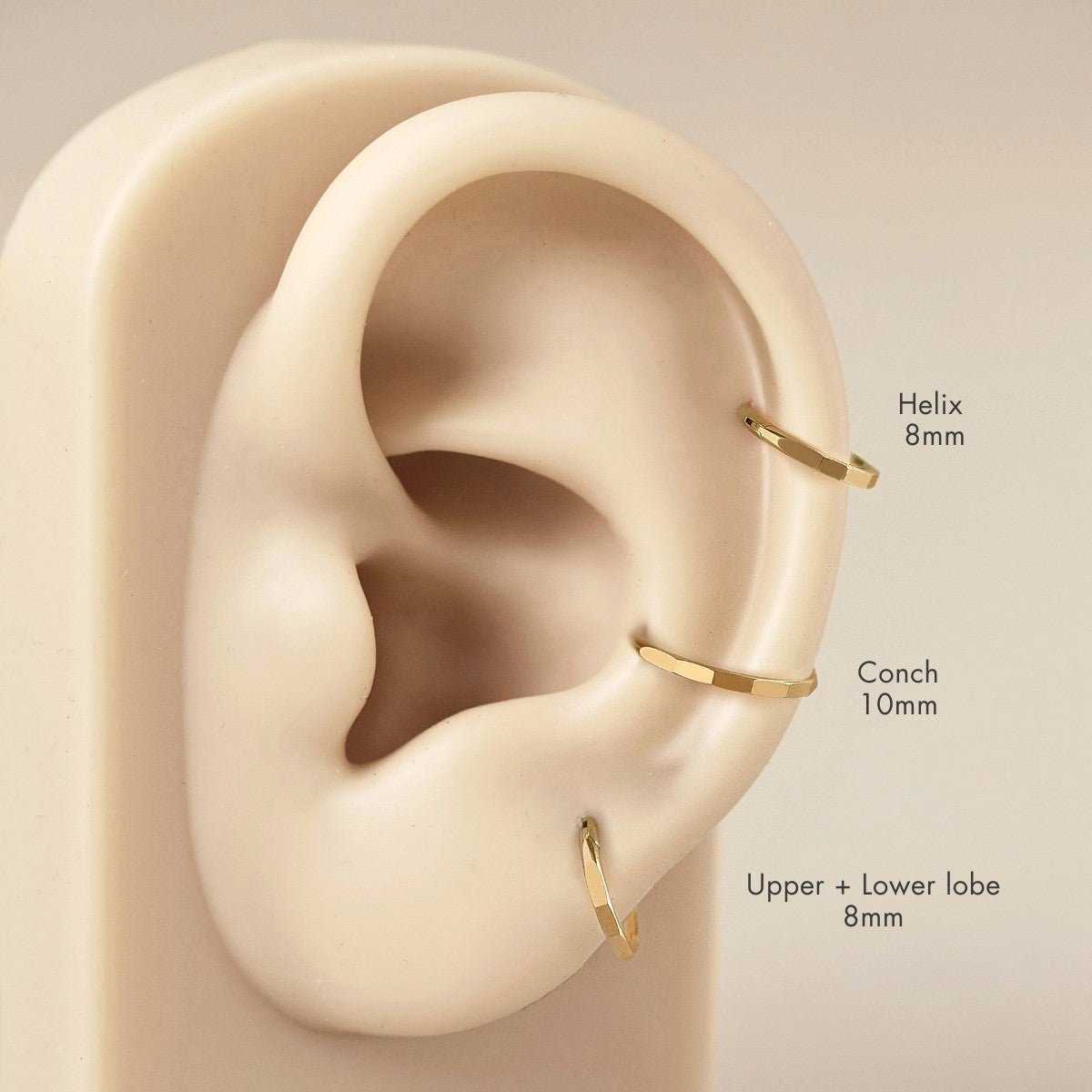 faceted-clicker-hoop-gold-titanium, cartilage earring size chart