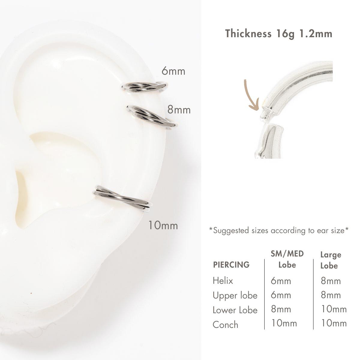 Criss Cross Cartilage Hoop