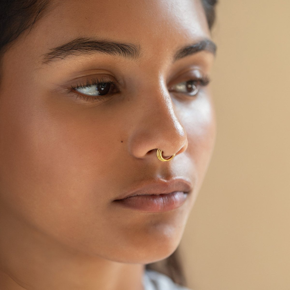 Bold Ridge Cartilage Hoop Earring