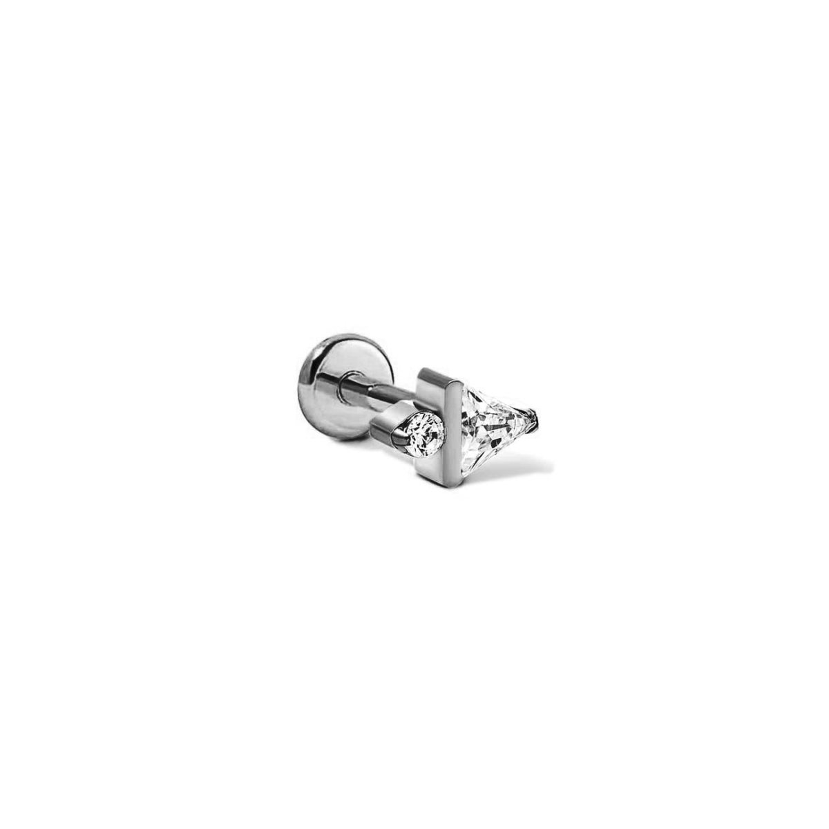 Triangle Deco Flat Back Stud