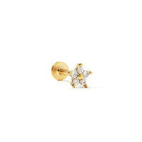 Crystal Flower Flat Back Stud