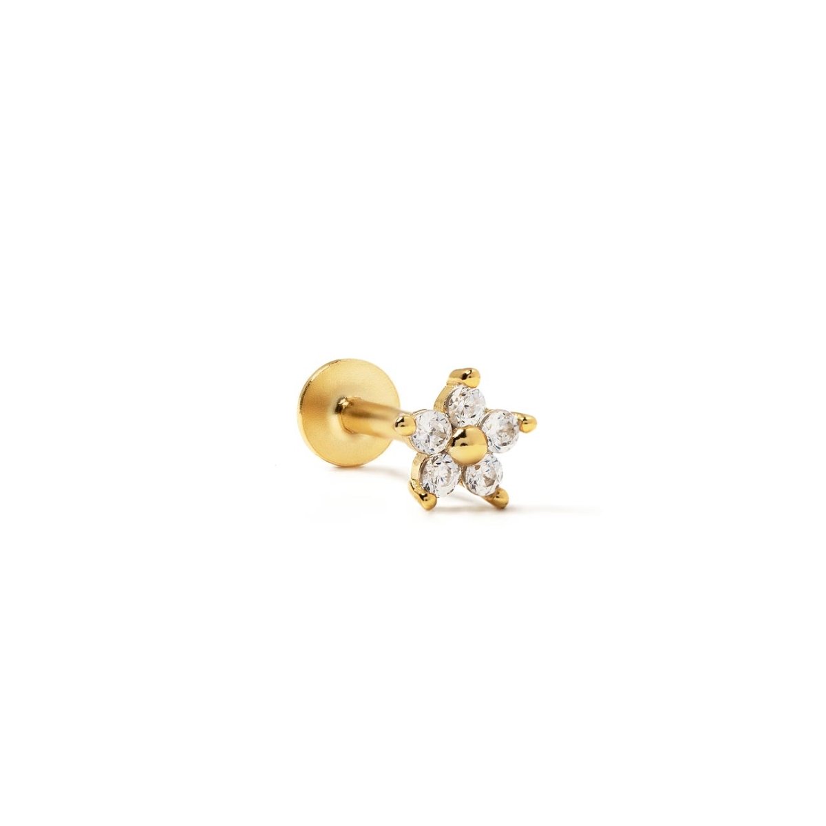 Crystal Flower Flat Back Stud