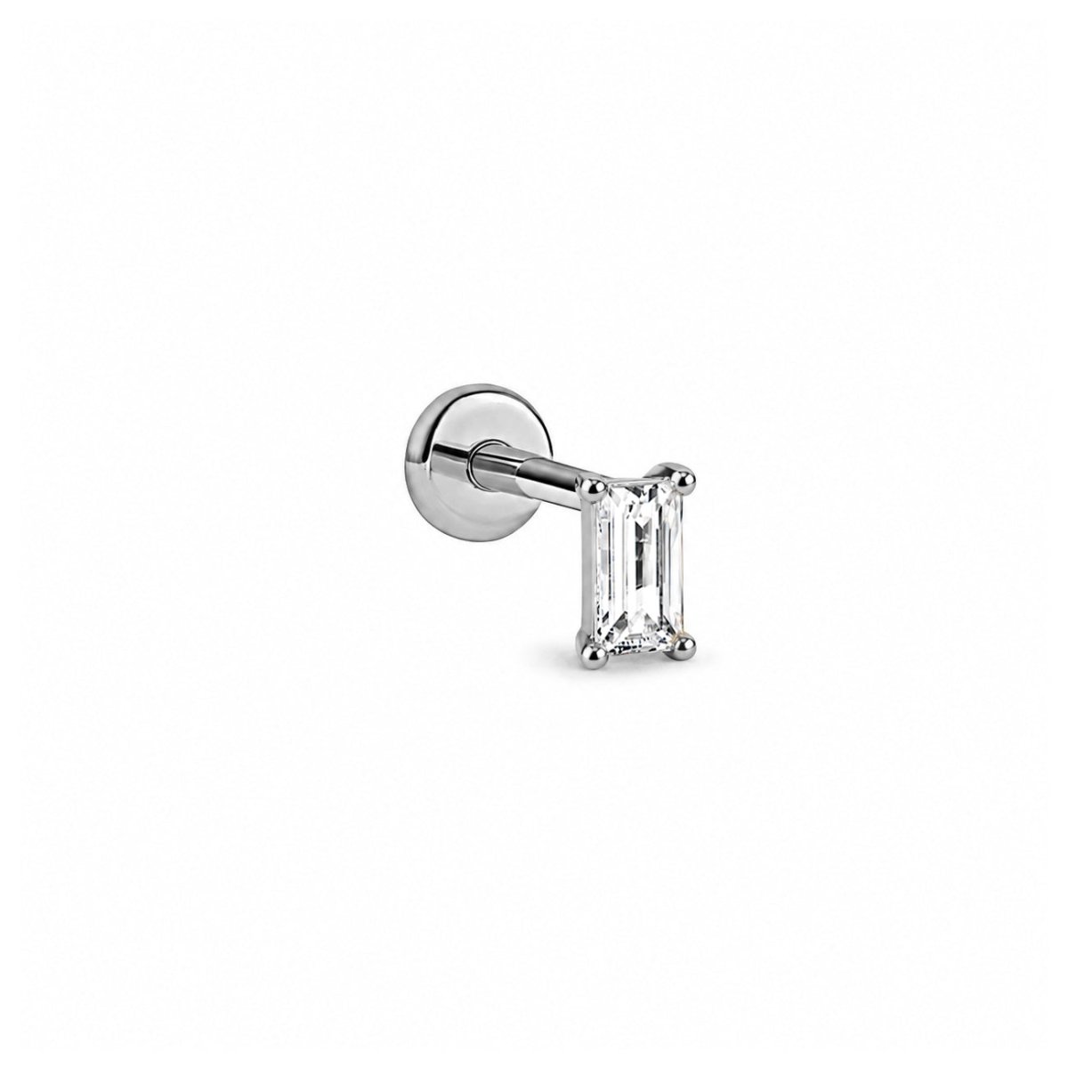 Crystal Baguette Flat Back Stud