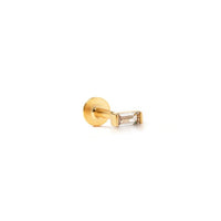 Tiny Baguette Flat Back Stud