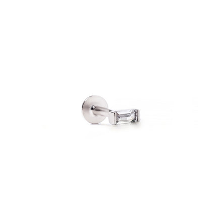 Tiny Baguette Flat Back Stud