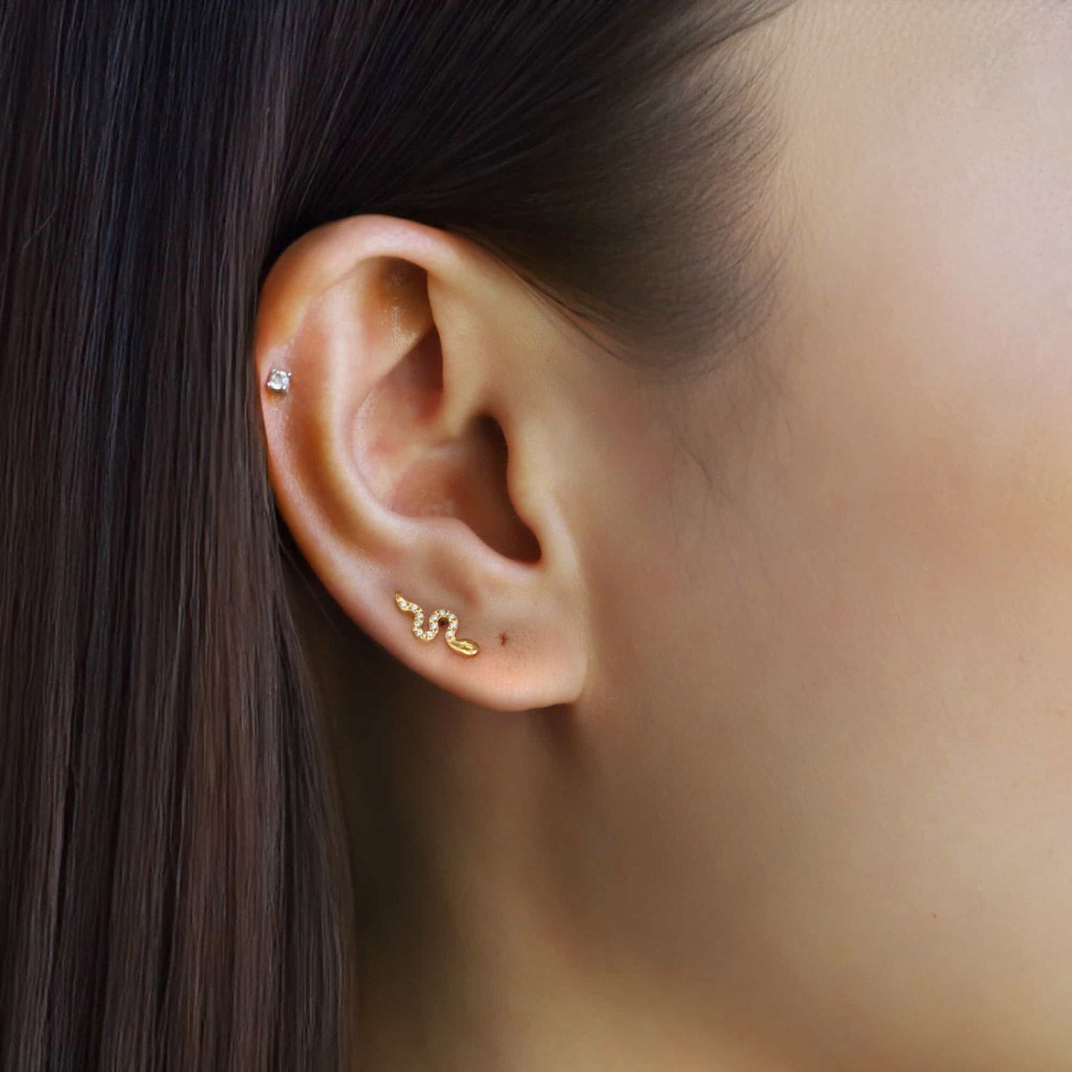 Pavé Serpent Flat Back Stud