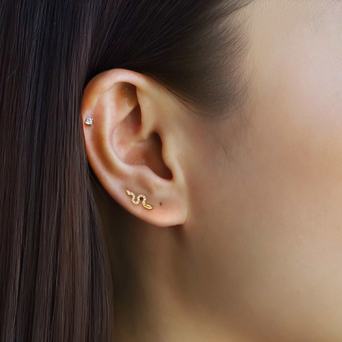 Pavé Serpent Flat Back Stud