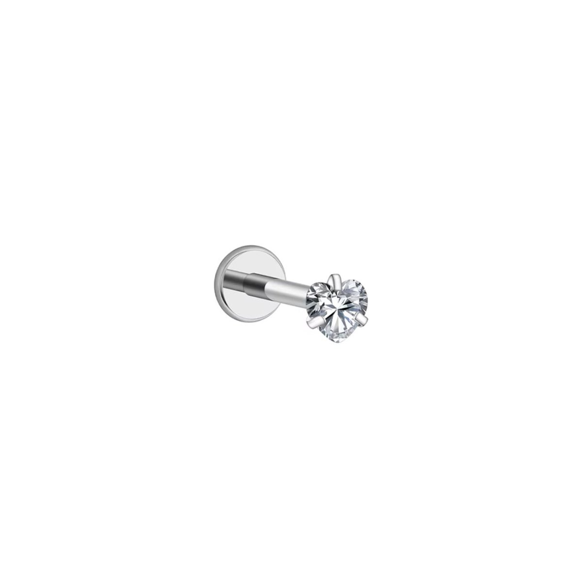 Tiny Heart Crystal Flat Back Stud