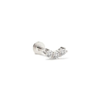 Curve Pave Flat Back Stud