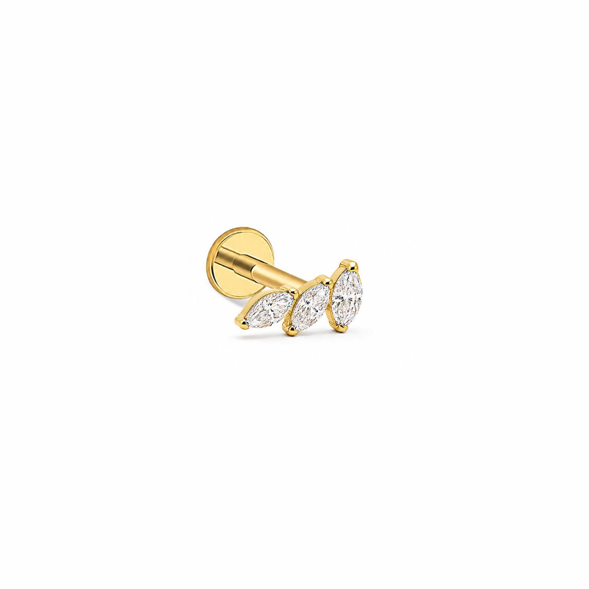 Tiny Marquise Curve Stud