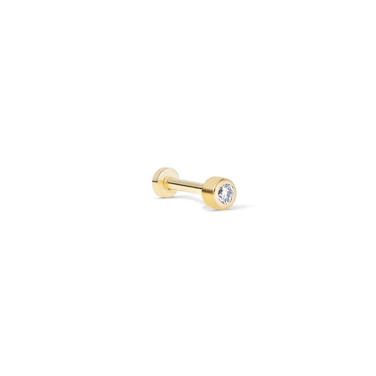 Tiny Diamond Bezel Flat Back Stud