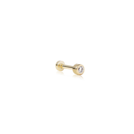 Tiny Diamond Bezel Flat Back Stud