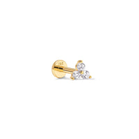 Clover Pavé Flat Back Stud