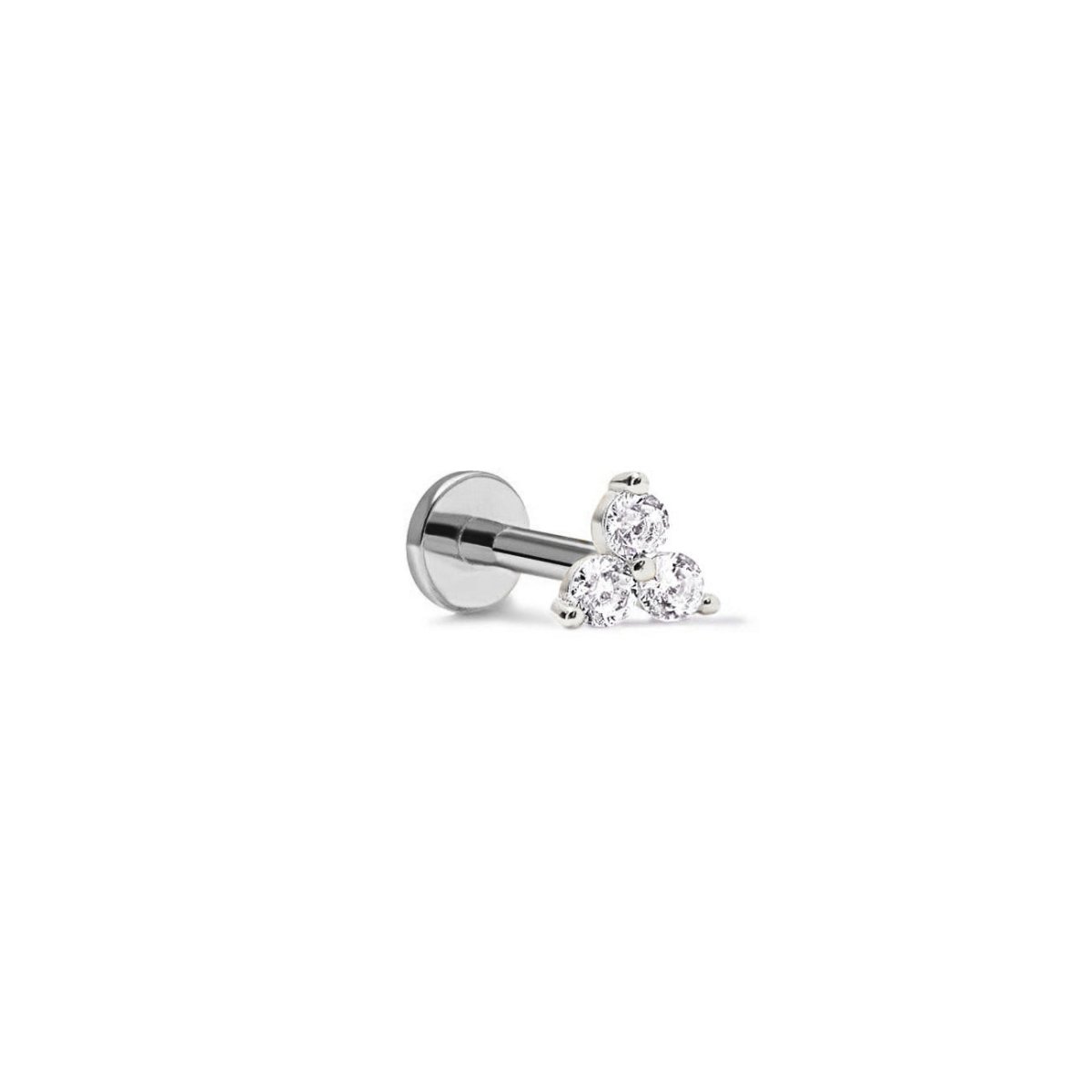 Clover Pavé Flat Back Stud
