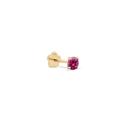 Tiny Gemstone Flat Back Stud Ruby