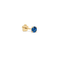 Tiny Gemstone Flat Back Stud Blue Sapphire