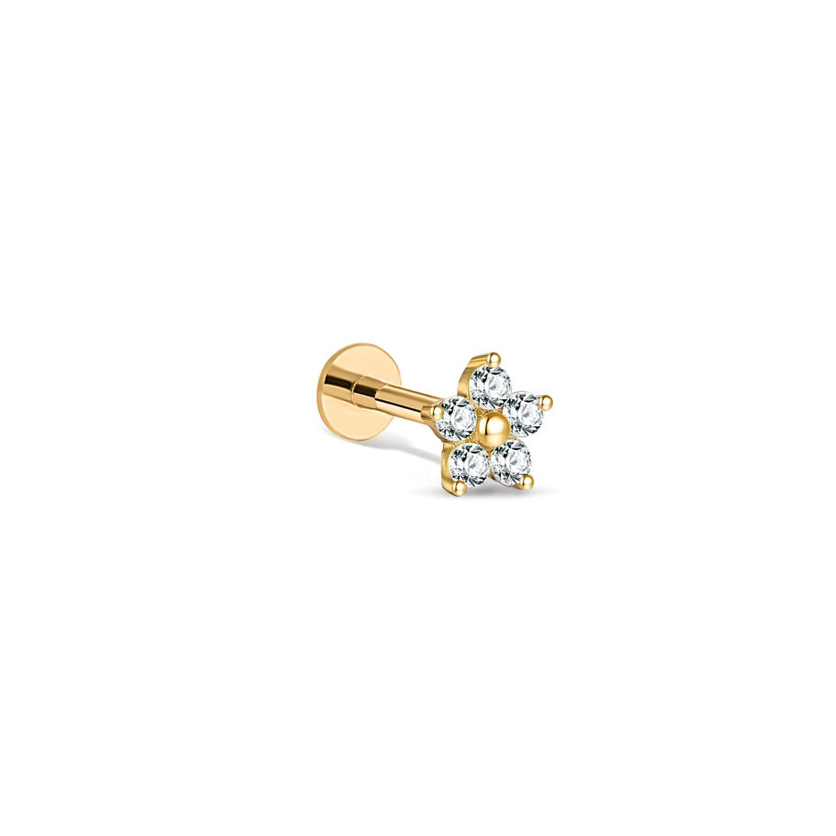 Crystal Flower Flat Back Stud