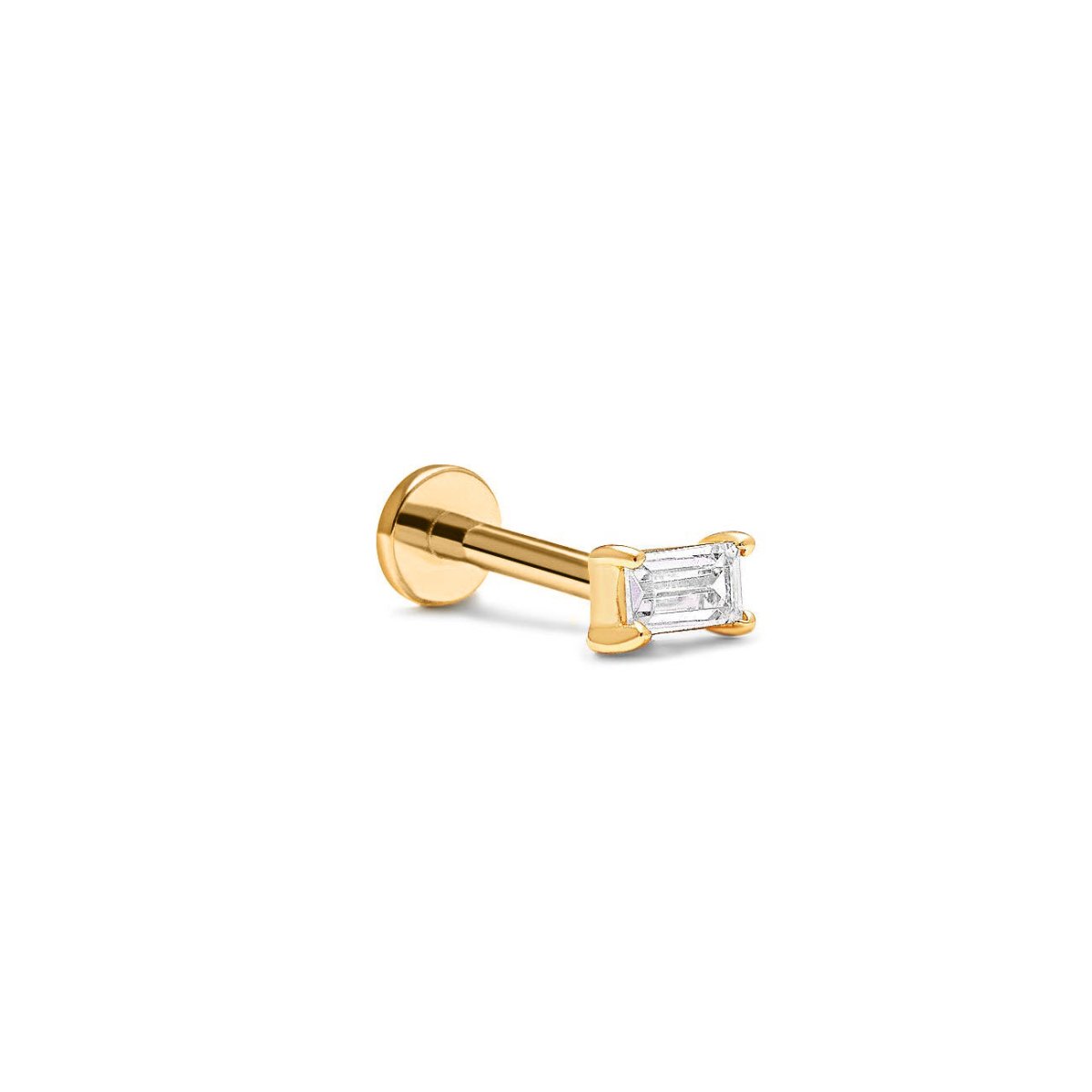 Crystal Baguette Flat Back Stud