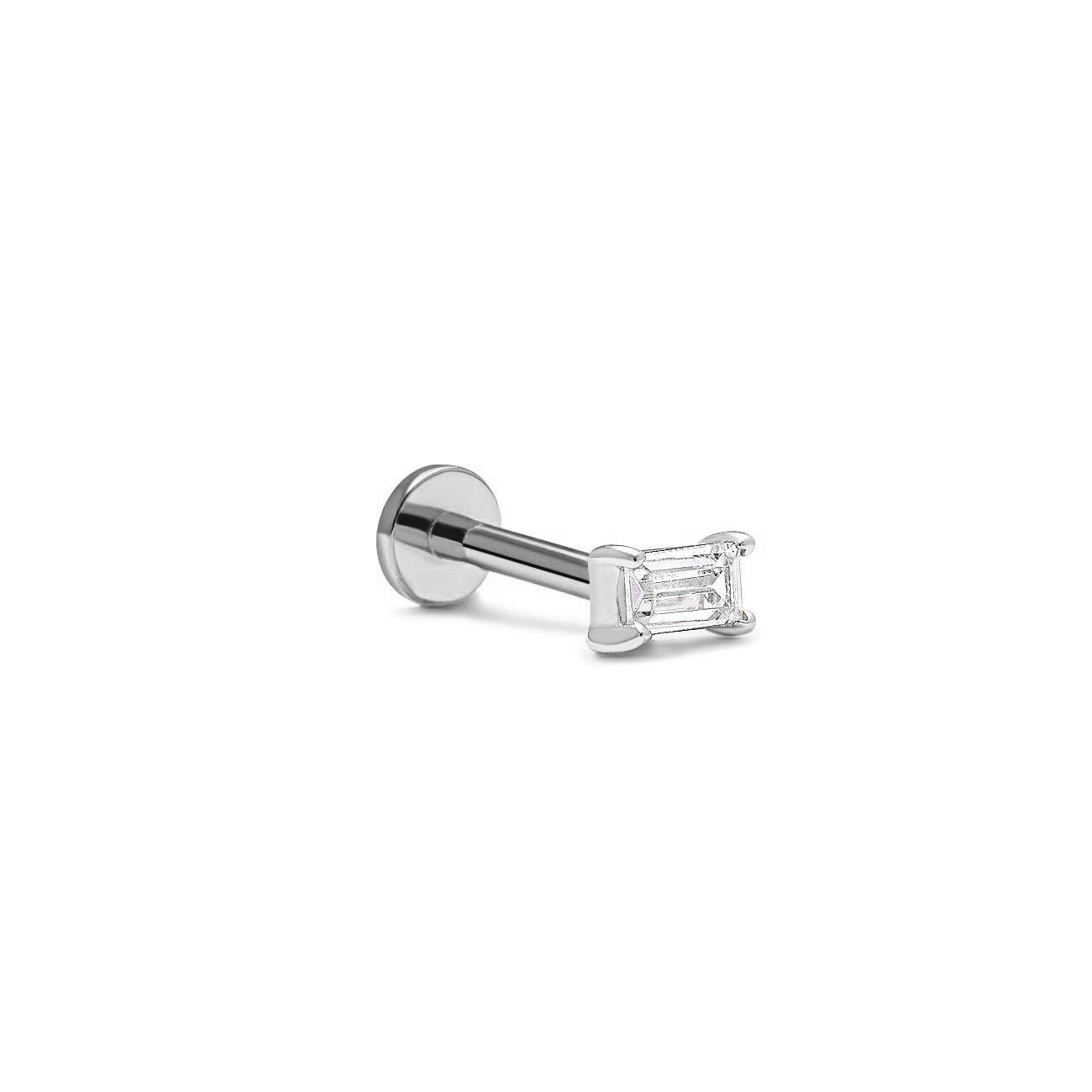 Crystal Baguette Flat Back Stud