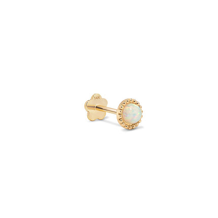 Opal Beaded Flat Back Stud