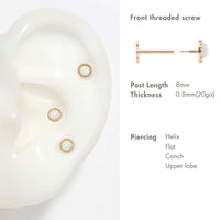 Opal Beaded Flat Back Stud