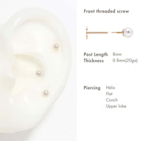 Tiny Pearl Flat Back Stud