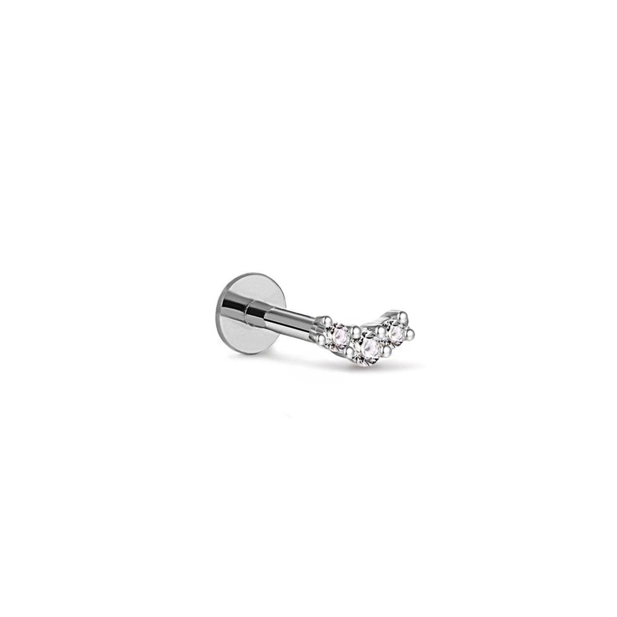 Micro Curve Pavé Flat Back Stud