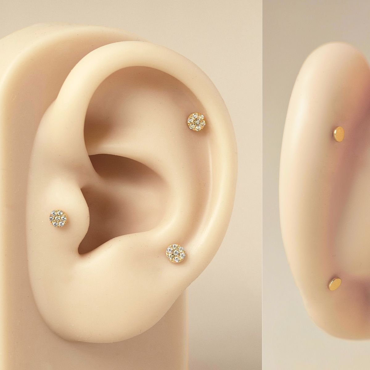 tiny-pave-disc-flatback-stud-14k-gold, cartilage earring size chart