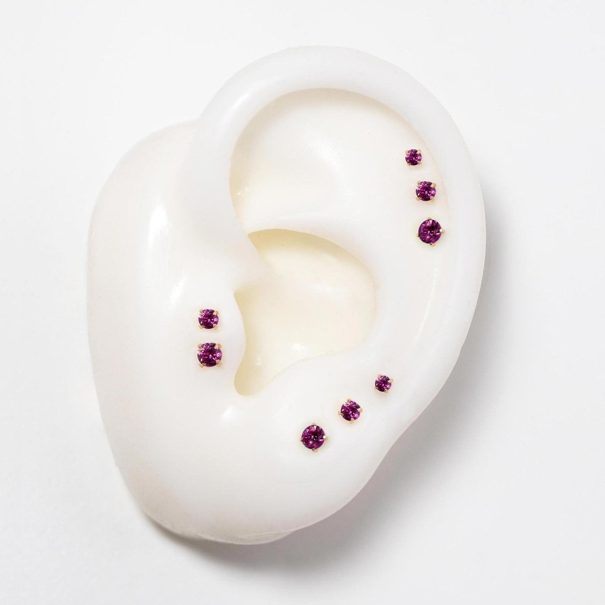 Tiny Gemstone Flatback Stud Ruby