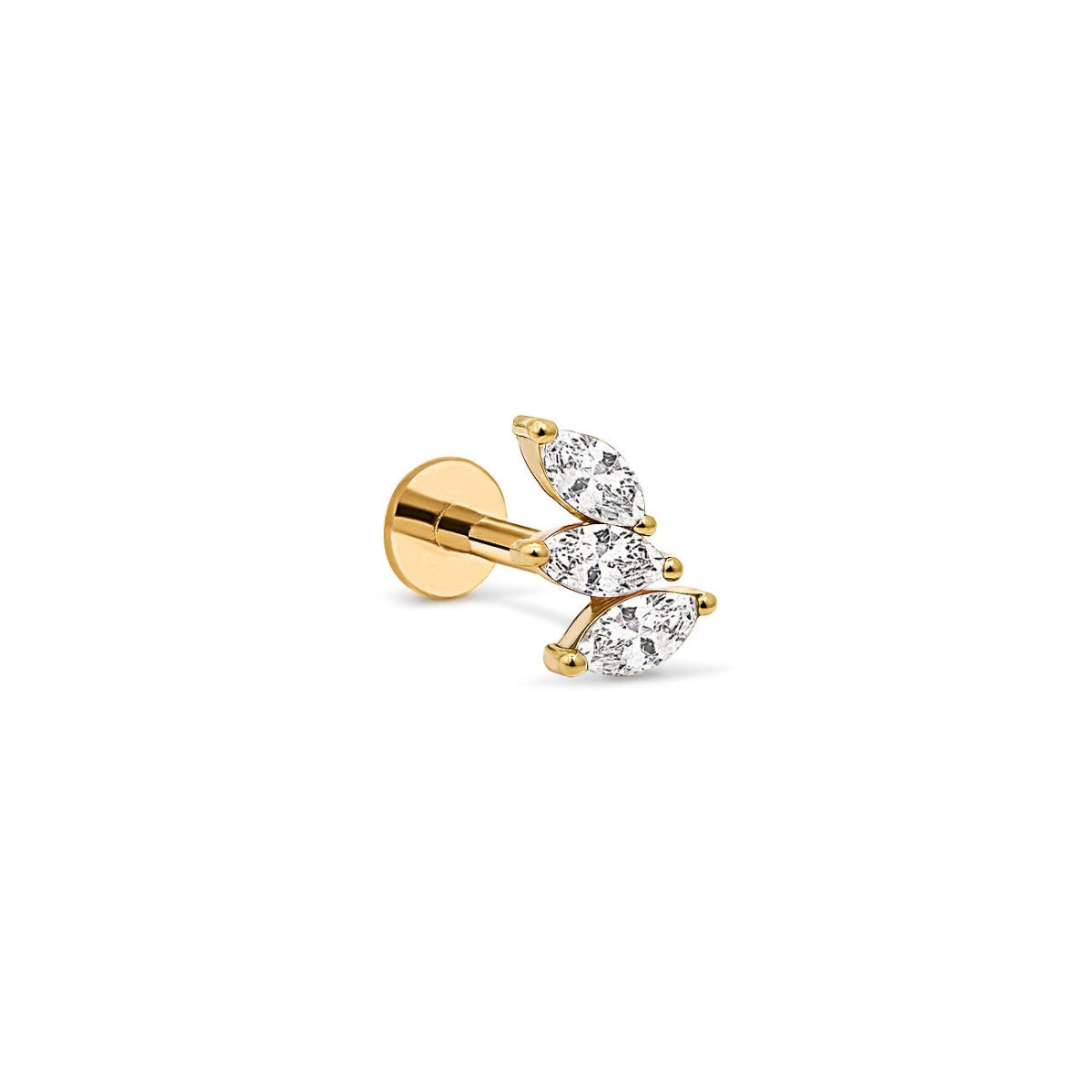 Tiny Marquise Curve Stud