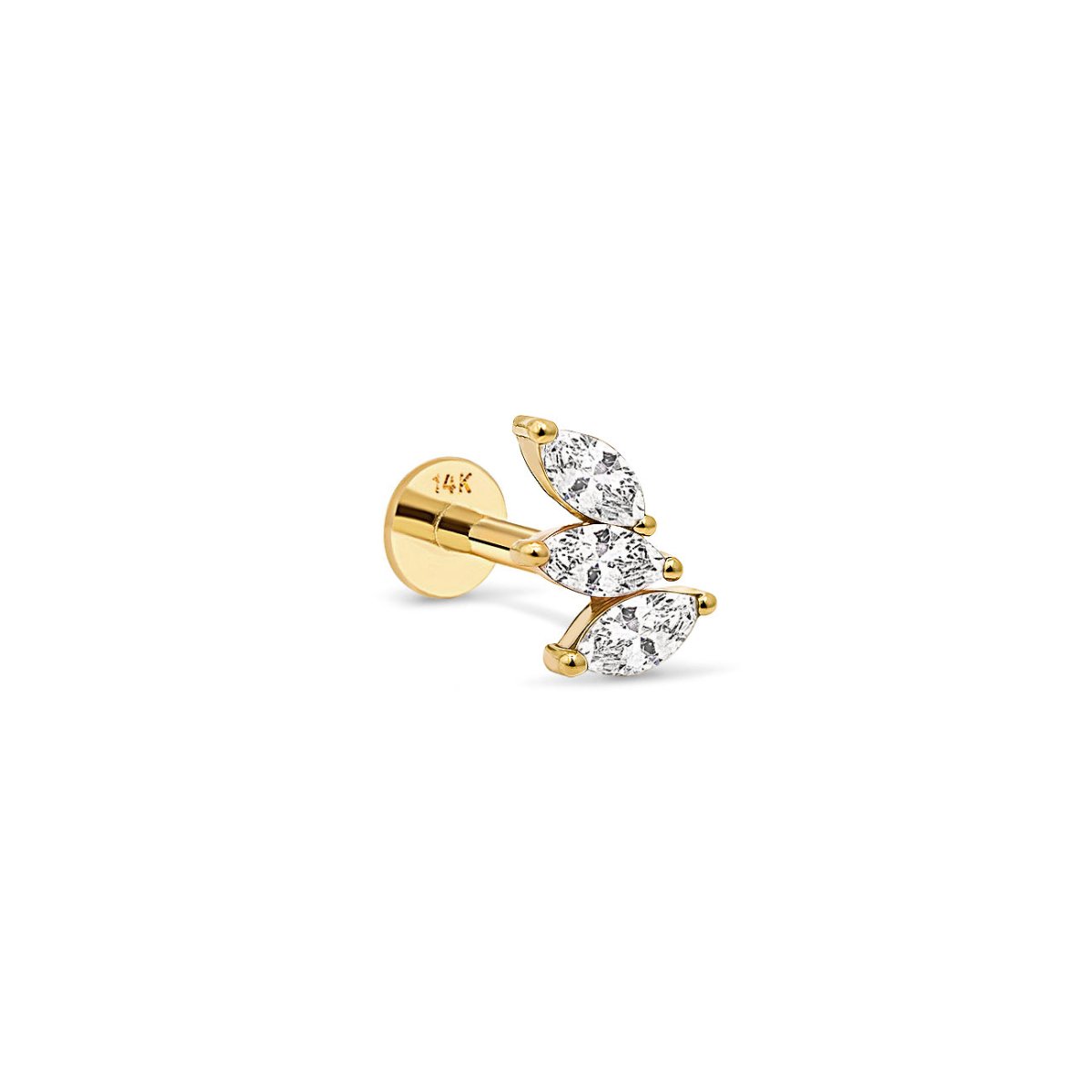 Tiny Marquise Curve Stud
