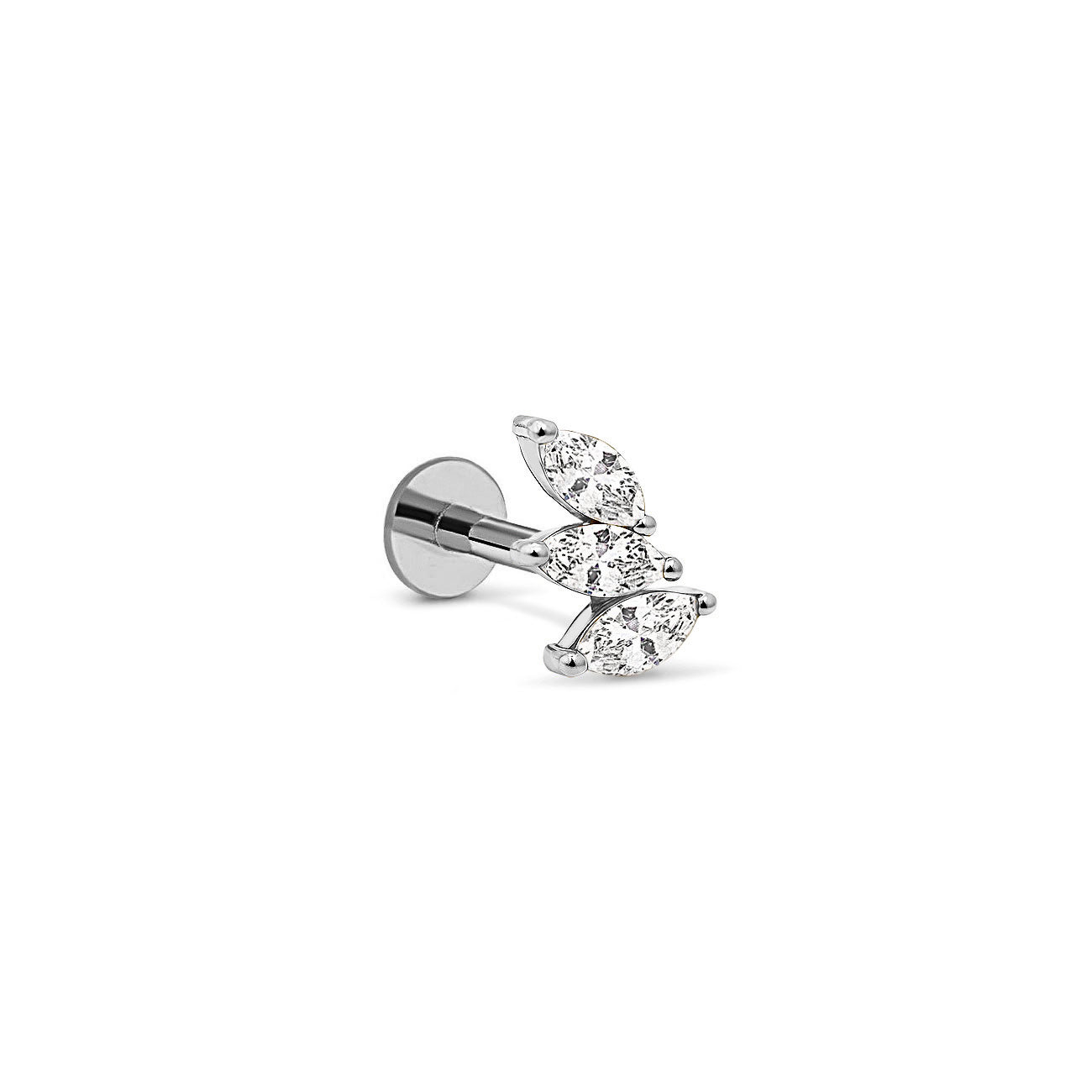 Tiny Marquise Curve Stud